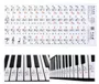 Transparente 37 49 61 Teclado Eletrônico 88 teclas Piano Stave Nota etiqueta Notation Versão & Partitura para teclas s