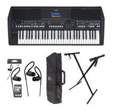 Teclado Arranjador Yamaha Psr Sx600 + capa + suporte + fone