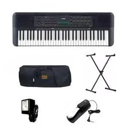 Kit Gold Teclado Yamaha PSRE273 Portátil E-273 61 Teclas