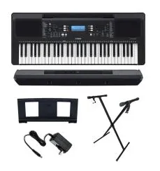 Teclado Yamaha psr E373 Arranjador 5/8 + Fonte + Suporte X