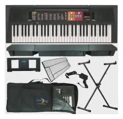 Kit Teclado Arranjador Musical Psr-f51 Yamaha Fonte + Suporte + Capa + Brinde