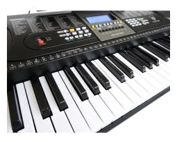 Teclado Musical Arranjador 61 teclas HK-2106 - HKeyBoard + Microfone + Fonte Bivolt + Suporte Partitura