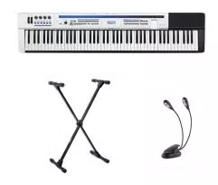 Kit Piano Digital Casio PX5S we com Suporte e Luminária