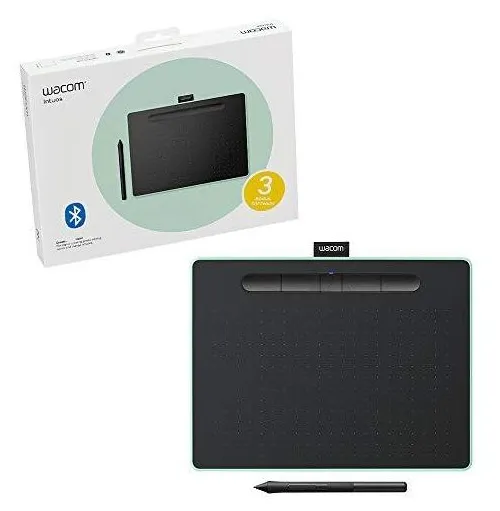 Mesa Digitalizadora Wacom Média Bluetooth Verde Intuos - CTL6100WLE0