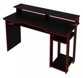 Mesa Gamer ME4153 Preto/Vermelho Casa Chick