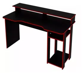 Mesa Gamer Tecno Mobili ME4153 Pto/Vermelho