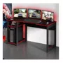 Mesa Gamer Destiny Ideal Para 3 Monitores Preto/Vermelho - Tecno Mobili