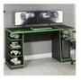 Mesa Gamer Legend Ideal Para 2 Monitores Preto/verde - Notavel