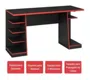 Mesa Gamer Legend Ideal Para 2 Monitores Preto/vermelho - Notavel