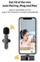 Gravação de vídeo de áudio portátil sem fio microfone de lavalier mini microfone para iphone android