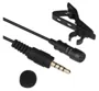 Mini microfone condensador Clip-on lapela Lavalier Mic Wired para o telefone porttil