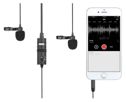 Microfone Lapela Duplo Boya By-m1dm