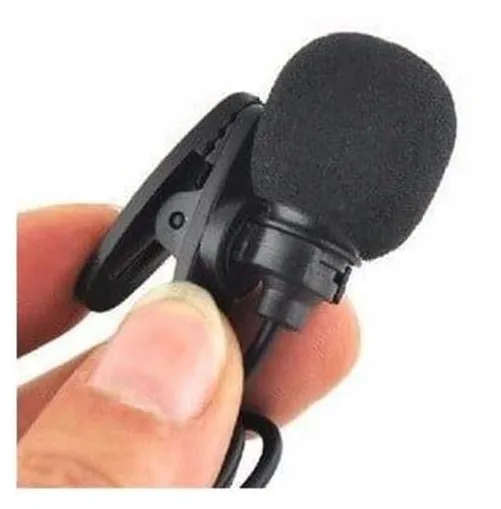 Microfone de lapela com cabo P2 para youtubers com extensão de 5 metros KNUP KP-911E