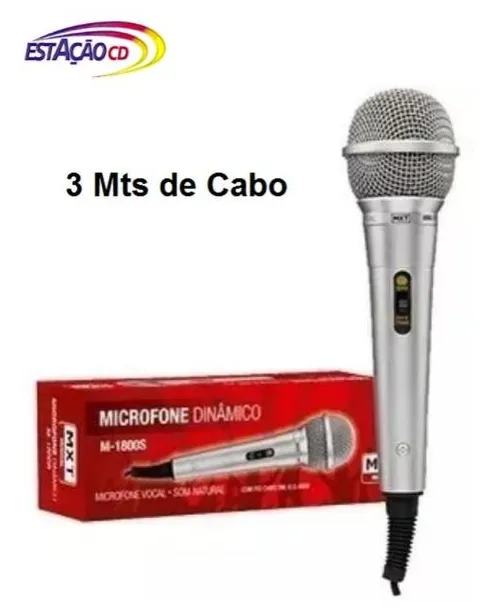 Microfone Karaoke Com Fio Mxt - Mod M1800s