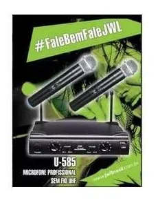 Microfone Sem Fio Uhf - Duplo U-585 Jwl