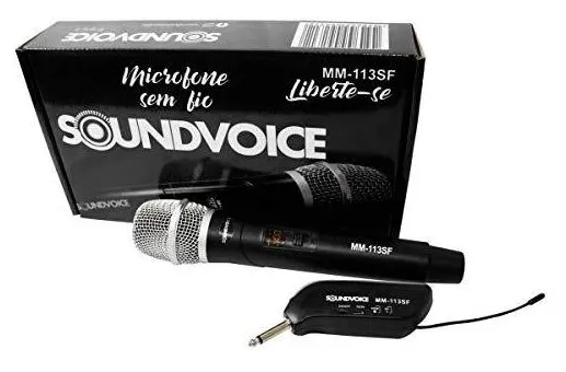 Microfone SOUNDVOICE Sem Fio Mão MM113