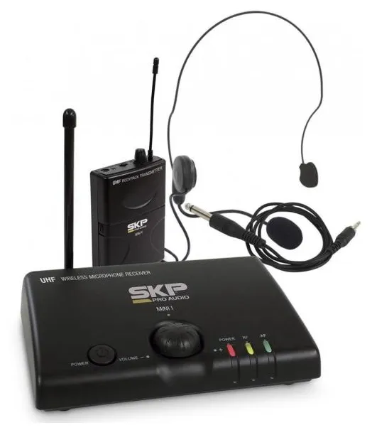 Microfone Headset Sem Fio Profissional Skp Uhf Mini V