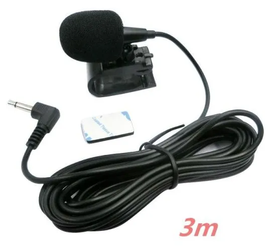 Microfone de áudio estéreo com fio, microfone externo com plug jack de 3.5mm para rádio de dvd, dvd