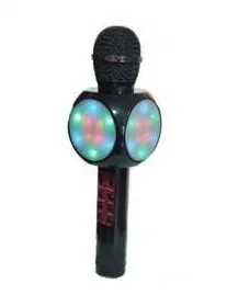 Microfone Bluetooth Karaoke Portátil Usb Sd Fm Sem Fio Led