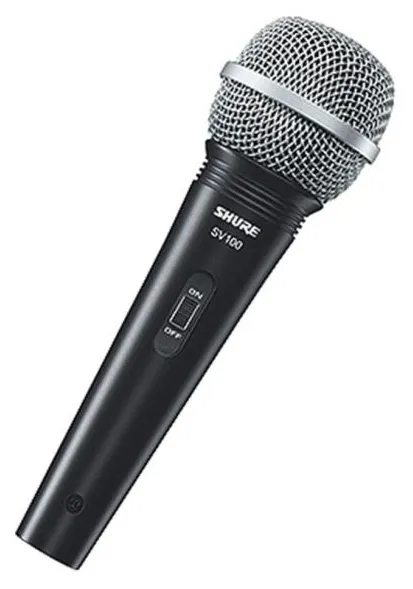 Microfone Profissional Vocal Com Fio 4,5 Metros Sv100 - Shure