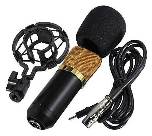 Microfone Condensador Profissional Unidirecional Gravaçao Youtuber Estudio Audio Live Musica Podcast Home Studio