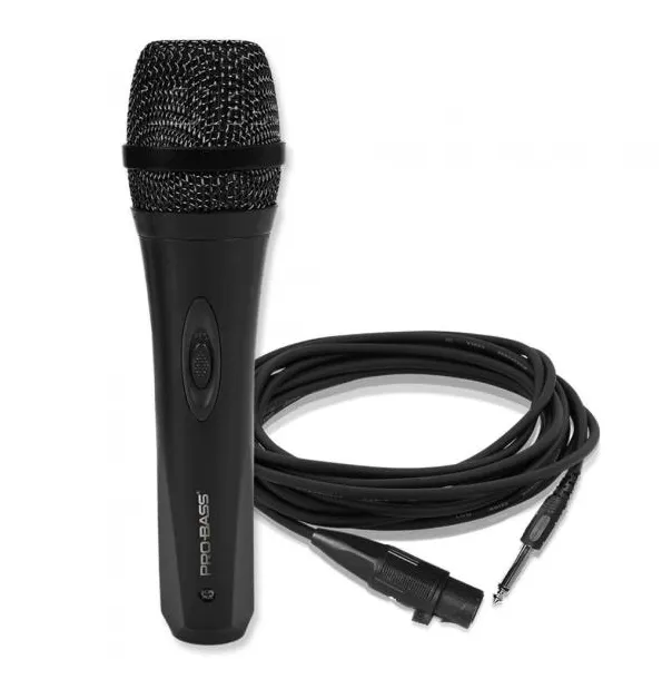 Microfone Vocal De Mão Com Fio Pro Bass Promic500