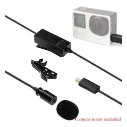 Boya BY-GM10 Pro Omni-direcional de áudio Microfone de Lapela microfone com fio Signal 8m para GoPro HD Hero4 / 3 + / 3 Camera