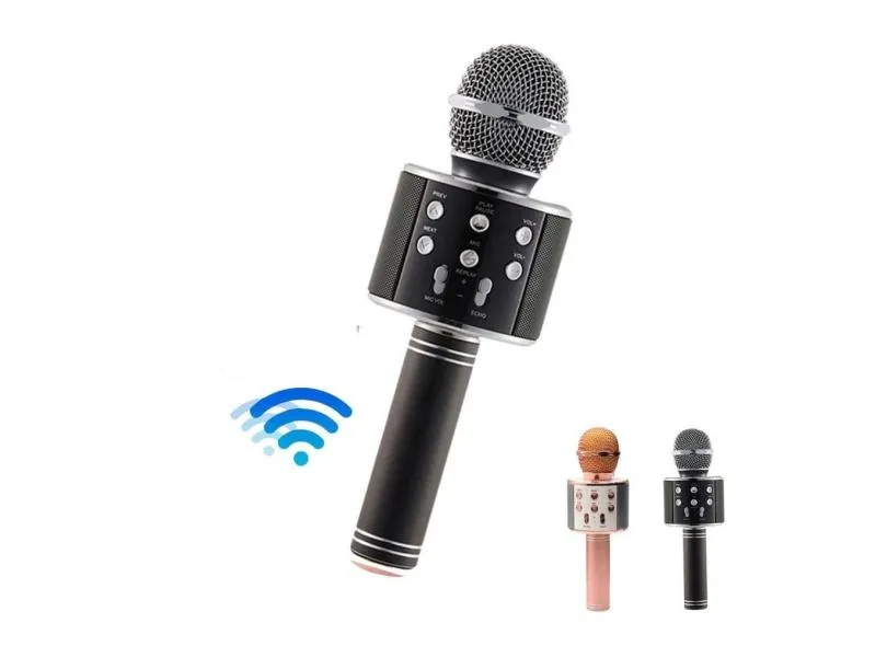 Microfone sem fio, com bluetooth, dispositivo profissional para karaoke, para cantor e gravar