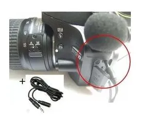 Microfone Lapela conexão P2 - 3,5mm Para câmeras DSLR + extensor de 1,8m