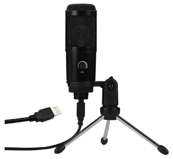 Microfone Condensador USB Microfone Karaoke Gravação Broadcasting Podcasting com Clip Tripé Plug and Play para Laptop pc Desktop 