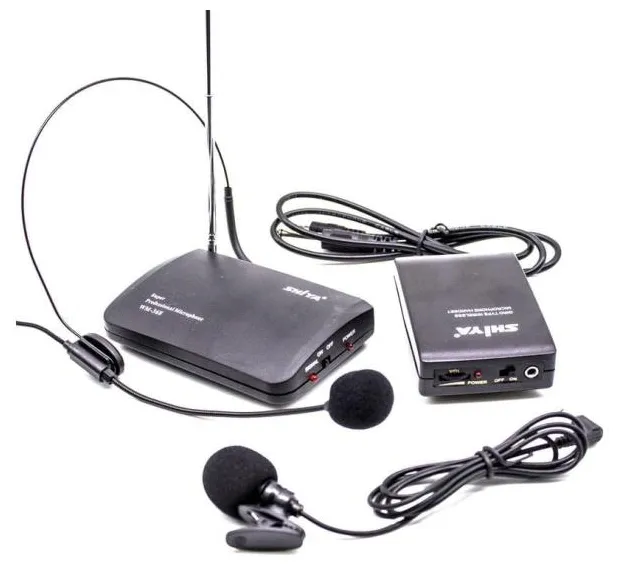 Microfone Lapela E Headset Sem Fio Profissional Wireless 50M Gt432