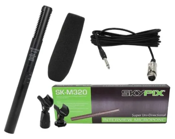 Microfone Shotgun Super Uni-directional Skypix SK-M320 C/Fio