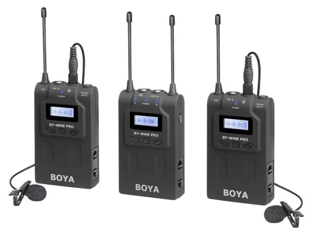 Microfone Sem Fio UHF Dual-Channel Boya - BY-WM8 Pro-K2