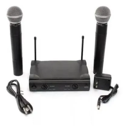 Microfone Duplo Sem Fio UHF Wireless Profissional Le 906