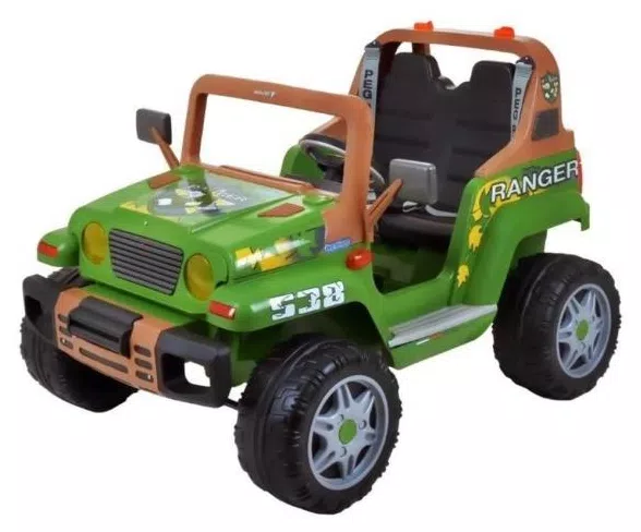 Jipe Elétrico Infantil Ranger 538 Verde 12v 2 Lugares - Peg-Pérego - Peg Perego - Peg Perego