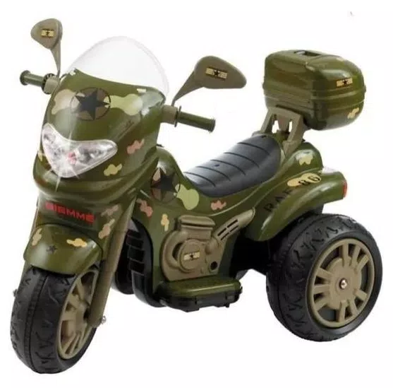 Mini Moto Elétrica Militar Sprint Turbo 12v C/ Som E Luz 672