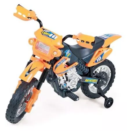 Moto Elétrica Motocross Laranja 6v Homeplay