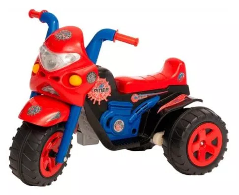 Moto Elétrica Infantil Meninos Raptor Spider 6v Luz E Som