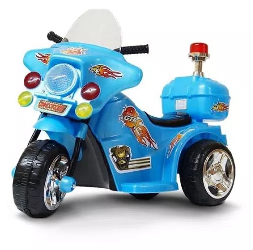 Mini Moto Eletrica Infantil Policia 6V 18W  BW006AZ Importway