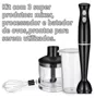 Mixer 3 Em 1 Processador Batedor Bate Claras Tritura Gelo 