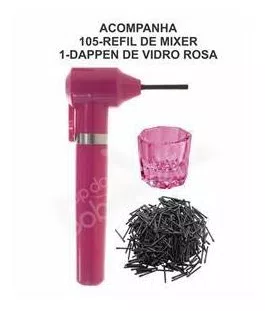 Mixer Misturador de Pigmento+ Dappen Vidro + 105 Haste Refil