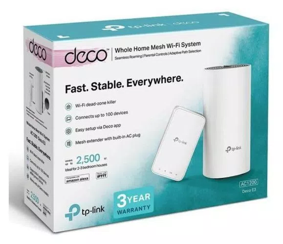 Deco E3(2-pack) Sistema Wi-fi Mesh Em Toda Casa Ac1200