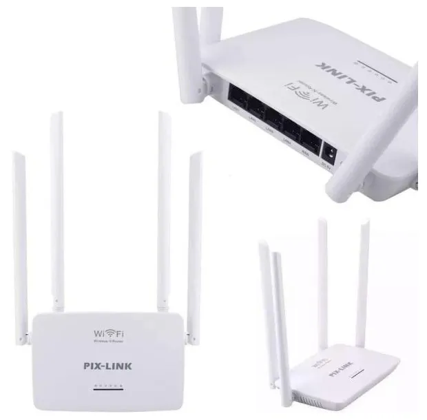 Roteador Wireless 300Mbps 4 Antenas Lv-Wr08 Pix Link