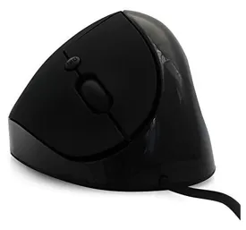 Mouse vertical com fio, cabo USB ergonômico, mouse óptico de 1600DPI com mouse pad, para computador e laptop