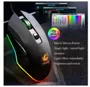 Mouse Ergonômico para Jogos V1 com Fio 8 Botões rgb Retroiluminado Ratos de Computador para Jogadores