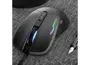 Mouse para jogos com fio Mouse ergonômico 3200DPI 4 níveis de dpi ajustáveis 7 botões programáveis 6 cores  claro respiratório