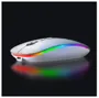 Mouse sem fio LED INPHIC, Mouse de computador sem fio Silencioso Recarregável 2.4G com botão home, ratos sem fio RGB para laptop, PC, Mac, Prata