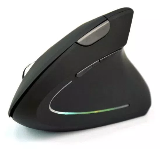 Mouse 2.4G sem fio ergonômico vertical com 6 botões ópticos de 1600DPI para jogos