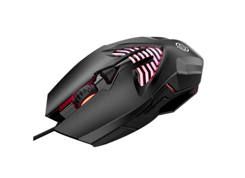 Mouse com porta de carregamento USB Design ergonômico óptico 7 cores alterando mouse iluminado 4 níveis dpi base de metal Deisgn para computadores portáteis E-sports portátil