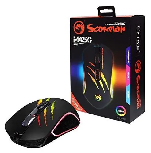 Mouse Gamer Marvo Scorpion M425G 7botoes Rgb 3200 DPI